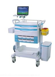 Carrello medico dell'ospedale durevole dell'ABS per l'emergenza con il carretto medico multifunzionale delle parti facoltative