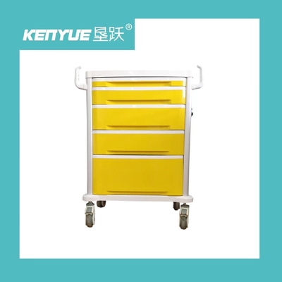 comprare Carretto medico mobile del carrello dell'ospedale con giallo della struttura della lega di alluminio fabbricazione online
