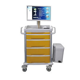 comprare Veicolo mobile di professione d'infermiera di informazioni integrato ABS eliminabile del carrello della stazione di lavoro del computer fabbricazione online