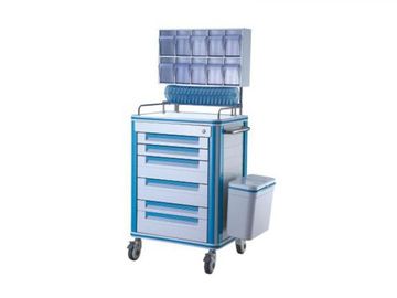 comprare Carretto medico di spinta di anestesia di plastica con pagina muta 630*470*1500mm della lega di alluminio della ruota fabbricazione online