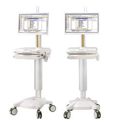comprare Bene mobile integrato di Adjuatable di altezza di uso dell'ospedale del carrello del computer con quattro macchine per colata continua fabbricazione online