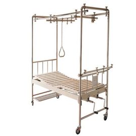 comprare Letto di ospedale manuale della trazione ortopedica mobile con due montaggi integrati delle manovelle per uso paziente fabbricazione online
