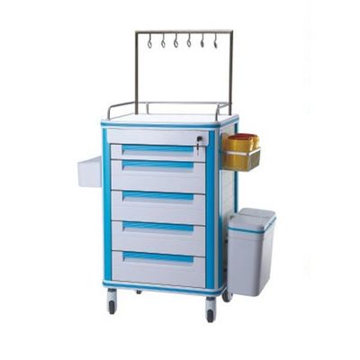 comprare Blu d'erogazione medico materiale del carretto dell'ABS con il bene mobile delle ruote fabbricazione online