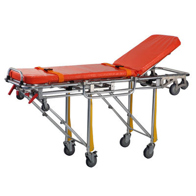 comprare Barella speciale dell'ambulanza dell'ospedale arancio materiale del metallo con le ruote fabbricazione online