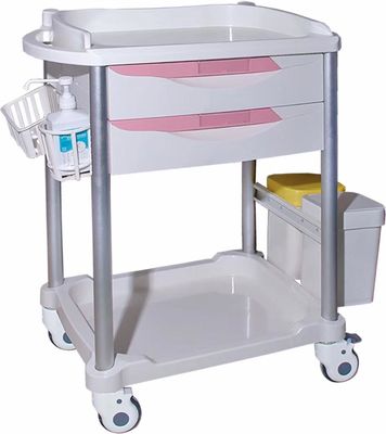 comprare Carrello d'acciaio di plastica di trattamento dell'ABS della serratura rosa di Entral con i cassetti fabbricazione online