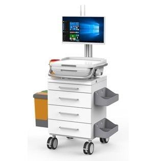 comprare Gli ABS funzionano il carretto medico di superficie del carrello della ruota del computer silenzioso a cinque pollici di professione d'infermiera fabbricazione online