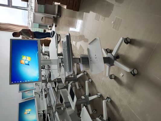 comprare Carrello commovente Integrated di altezza dello scrittorio del computer del carrello regolabile della stazione di lavoro fabbricazione online