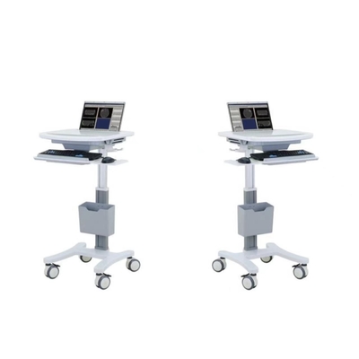 Carretto di alluminio del computer di rotolamento medico tutti in uno con altezza 80-120cm della Tabella