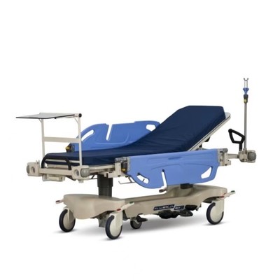 Automobile idraulica speciale dell'ambulanza dell'ospedale con delle ruote il blu a colori