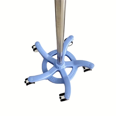 Acciaio inossidabile del supporto mobile blu di infusione con le ruote smontabili