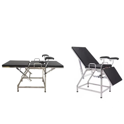 Letto ginecologico dell'esame della Tabella ostetrica nera semplice di acciaio inossidabile