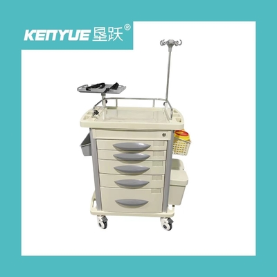 Carretto medico della struttura del cassetto di infusione di funzione dell'infermiere di emergenza di alluminio dell'ABS 960mm