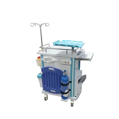 Carretto medico della struttura del cassetto di infusione di funzione dell'infermiere di emergenza di alluminio dell'ABS 960mm