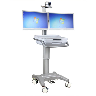 Automobile medica dell'esame di professione d'infermiera del computer del computer del carretto di alluminio della colonna medica della lega