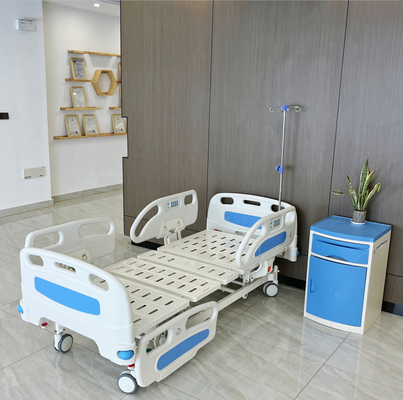 Letto ospedaliero elettrico regolabile blu Letto ospedaliero a cinque funzioni
