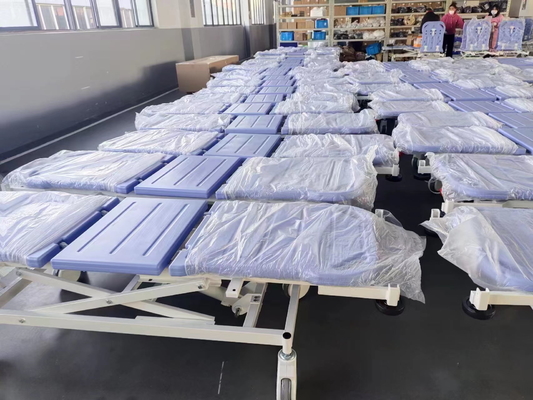 Carrozzina per ambulanza idraulica blu importata per i pazienti