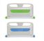 Footboard regolabile verde della testata del letto di Bule, ospedale materiale del bordo del letto dei pp
