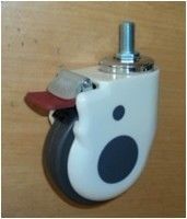 Ruota di plastica muta del letto delle macchine per colata continua mediche dell'ospedale con la copertura esterna dell'ABS del freno