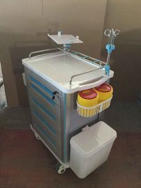Carretto medico del carrello dell'acciaio inossidabile, consegna della droga del carrello di emergenza di Icu dell'ospedale