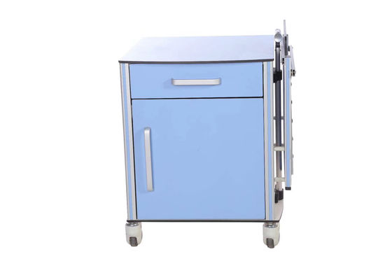 Mute Caster ABS Hospital Bedside Cabinet With Foldable Writing Board