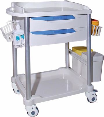 Carrello d'acciaio di plastica di trattamento dell'ABS della serratura rosa di Entral con i cassetti