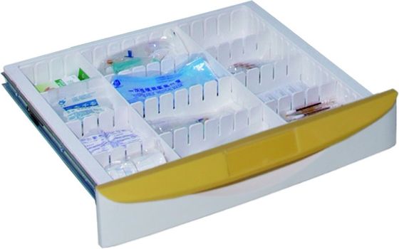 Lega di alluminio 70mm carretto medico del carrello di 4 poste con i cassetti