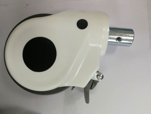 Ruota di plastica muta a 3/4 pollici della macchina per colata continua medica delle macchine per colata continua con la copertura esterna dell'ABS del freno