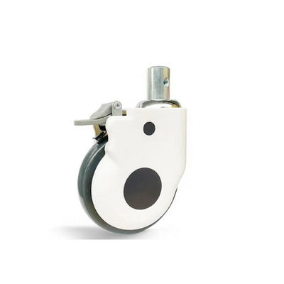 Ruota di plastica muta a 3/4 pollici della macchina per colata continua medica delle macchine per colata continua con la copertura esterna dell'ABS del freno