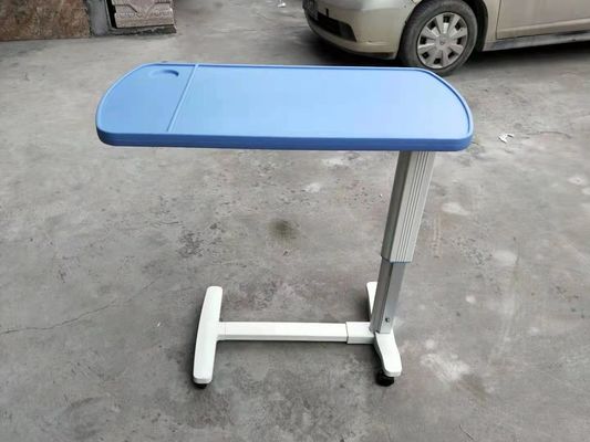 Tabella di Tray Table Adjustable Over Bed del letto di ospedale della primavera di gas sulle ruote