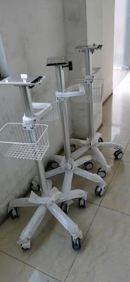 Carretto mobile regolabile del carrello del monitor paziente del carrello della lega di alluminio di altezza