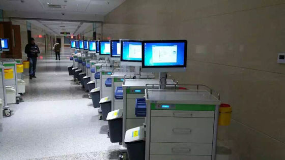 Carretti del farmaco del computer per il carrello della stazione di lavoro dell'ospedale elettricamente