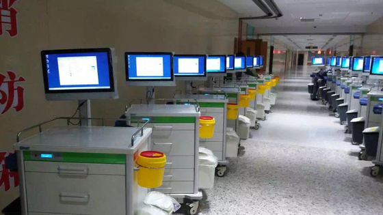 Carretti del farmaco del computer per il carrello della stazione di lavoro dell'ospedale elettricamente
