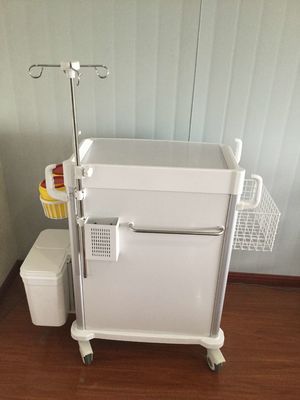 Carrello medico dell'ABS sull'ospedale d'erogazione del carretto di arresto della medicina delle ruote