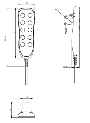 Azionatore medico di Remote Control Linear dell'infermiere di 5 funzioni con il gruppo di regolazione
