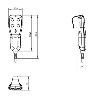 Funzione medica del telecomando 3 di Electric Hospital Bed del regolatore manuale