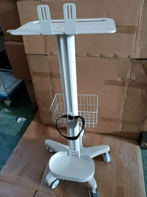 Monitoraggio medico mobile del carrello con il materiale di alluminio bianco in ospedale