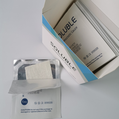 Materiale bianco della cellulosa carbossimetilica della garza emostatica medica