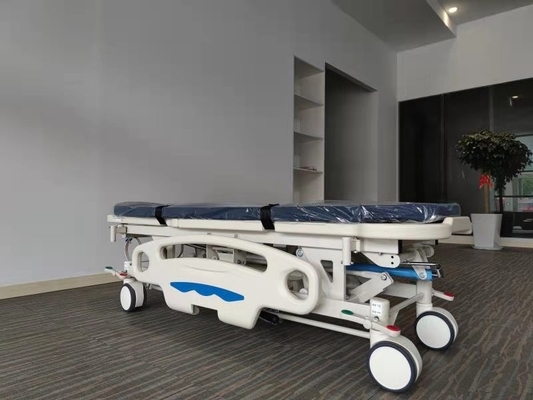 Trasportatore blu regolabile di emergenza dell'ospedale di altezza regolabile