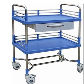 Carretto di plastica dello strumento medico della struttura dell'acciaio inossidabile del carrello della medicina di emergenza del cassetto dell'ABS