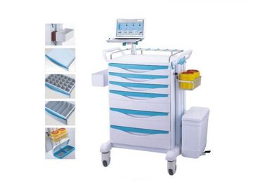Carretto medico del carrello dell'ente di plastica con l'installazione facile dei cassetti profondi della pattumiera due