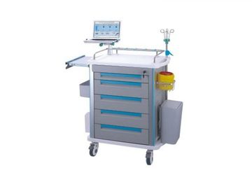 Carrello medico con le ruote centrali del muto della serratura del recipiente vario del carretto