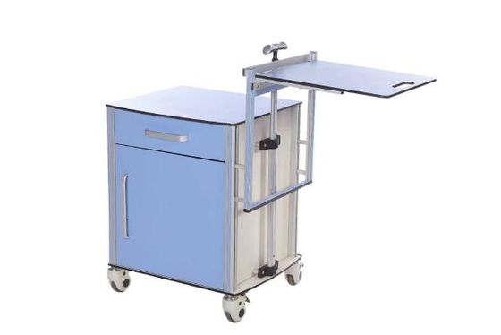 Mute Caster ABS Hospital Bedside Cabinet With Foldable Writing Board