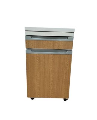 Colore di legno del piatto della struttura dell'ospedale del lato del letto della Tabella di alluminio del Governo con le macchine per colata continua